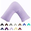 Gyulin 100% Cotton 300TC Soild Envelope Style V Shaped/Tri/Boomerang Standard