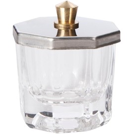 Monomero para Uñas Acrílicas con Vaso de cristal para uñas con tapa, para mezclar líquido acrílico y polvo en salón o manicura DIY, paquete de 2 piezas