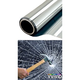 VViViD Clear Protective 4mil Vinyl Window Glass Wrap Shatterproof Security Film Roll (60 Inch x 120 Inch (Bulk Roll))