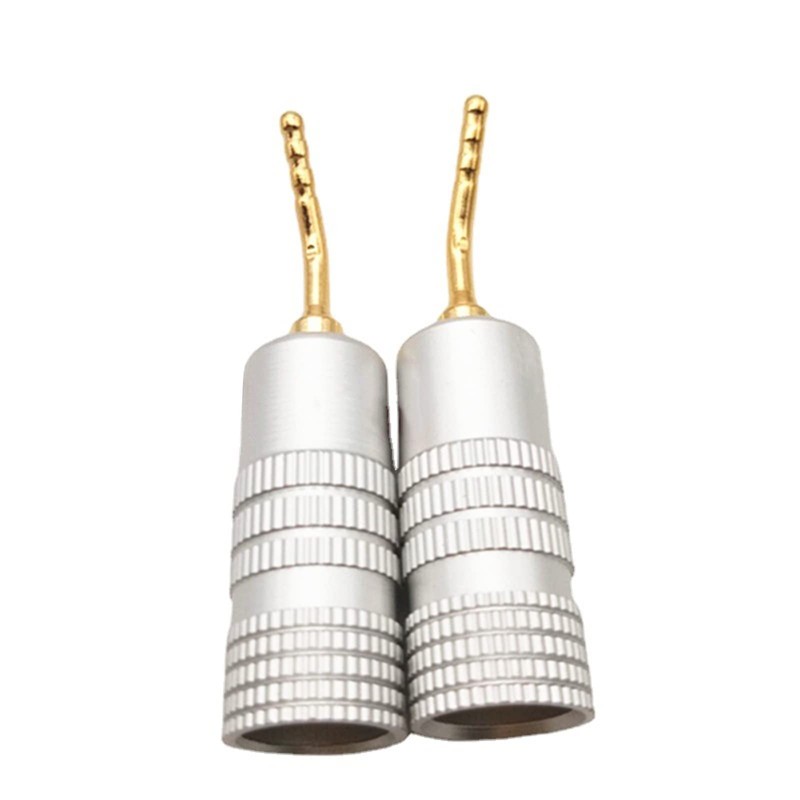 WANGCL 4 x Gold Plated 2mm Banana Plugs Screw Type