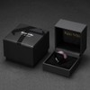 King Will Thin Red Groove Black Brushed Tungsten Carbide Wedding