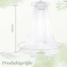 Amebleak Moskitonetz Bett, 250x1100x60cm Moskitonetz Reise, Mückennetz Bett, Himmelbett Vorhänge, Hängendes Bett Moskitonetz, Feinmaschiges Betthimmel Mückennetz für Reise und Zu Hause Indoor Outdoor