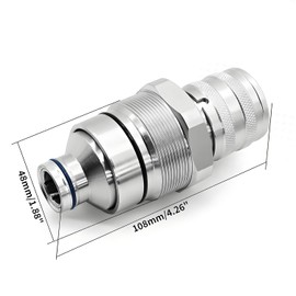 AT406475 7246802 Hydraulic Female Flat Face Quick Coupler Compatible with Bobcat 753 763 773 863 864 883 A770 Johnn Deeree 318E 319E 320E, 7249643 47396761 V1311-77150 373-6968