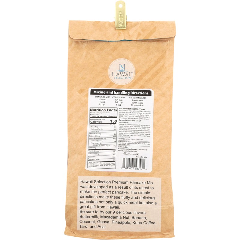 Hawaii Selection, Pancake Mix Premium Buttermilk, 8 Ounce
