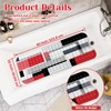 KINUUIS Red Black Bath Tub Mat Non Slip, Modern Geometric