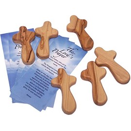 Olivewood small Comfort Cross/Set of 6