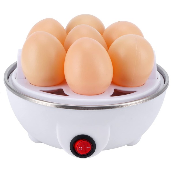 Hervidor de huevos eléctrico Caldera escalfador rápido, 350W Vaporizador de vegetales multifuncional para alimentos, Huevos duros, medianos, blandos, para huevos duros, huevos escalfados(#1)