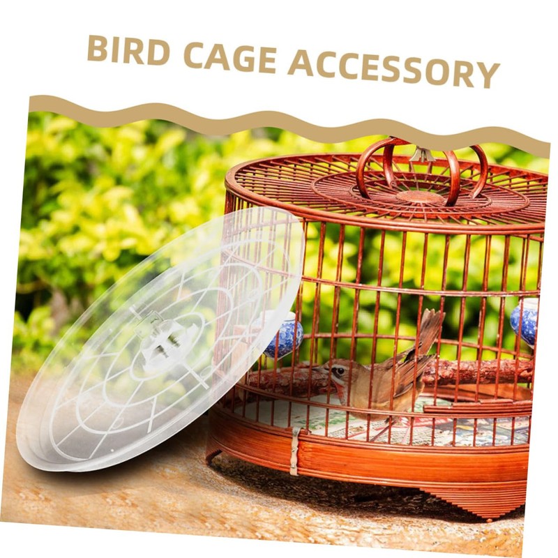 NOLITOY 2Pcs Bird Cage Tray Transparent Durable Plastic Poop Holder