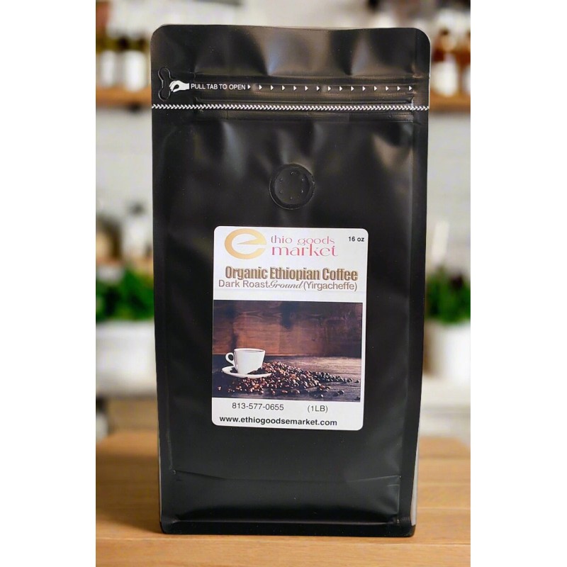 Ethio Goods eMarket Organic Ethiopian Roasted and Ground Coffee -