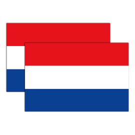 GEEKBEAR National Flag Car Magnet (Netherlands, 2 Pack) - Reflective Waterproof Durable Magnetic Sign - 6 x 4 in