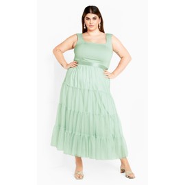City Chic Women's Apparel Women's City Chic Plus Size Dress Sherie, Minty