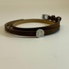 DUR Jewellery: A1597 5 Leather Bracelet Brown with Sand Element