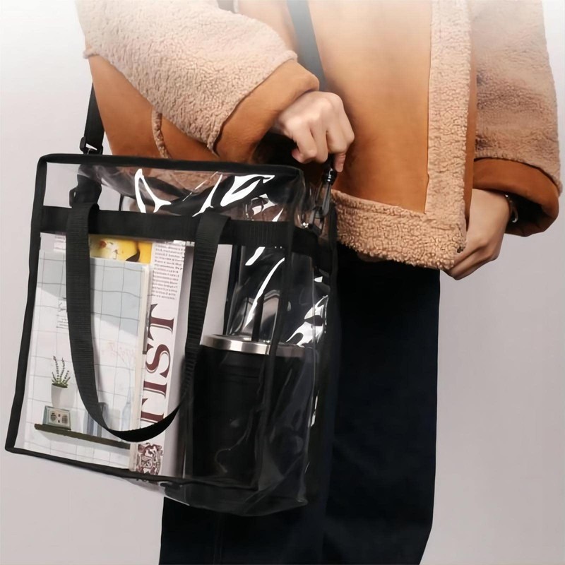 Bolsa de Mano Transparente O Hombro para Mujer, Crossbody Bandolera