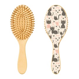 Wet Brush Detangler Hair Brush Soft Bristles-Detangling Hairbrush Glides Through Tangles Princess Heart Pink and Gray for All Hair Types Women & Men