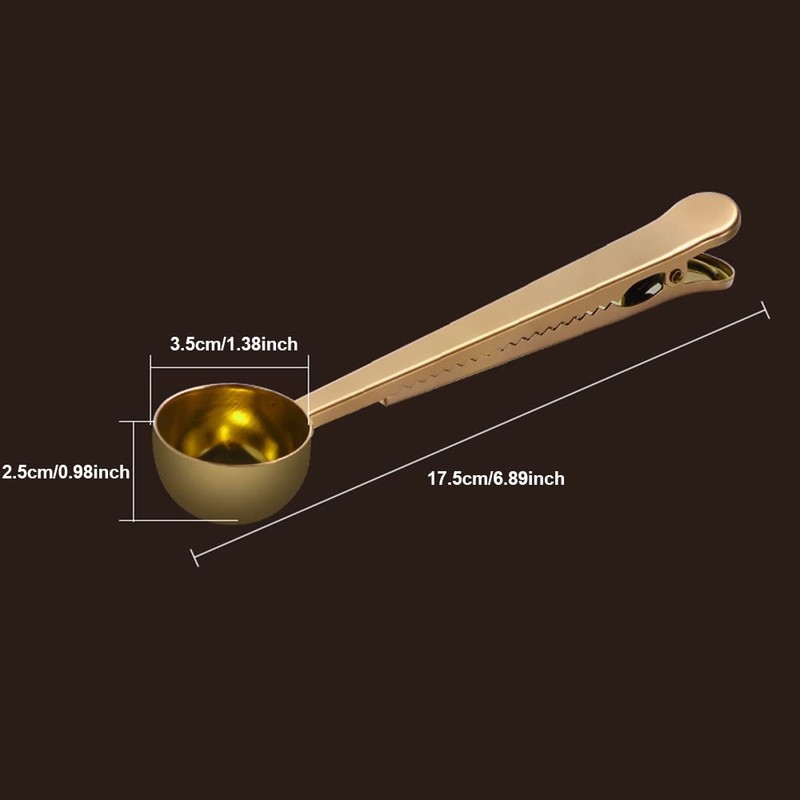 Coffee Spoon Scoop, Measuring Spoon and Pocket Clip, 2 in