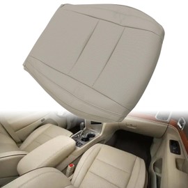 SecosAutoparts Tan Perforated Front Passenger Side Bottom Microfiber Leather Replacement Seat Cover Compatible with Jeep Grand Cherokee 2011 2012 2013 2014 2015 2016