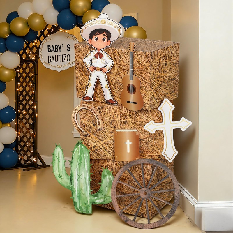 10 Pcs 10 Pcs Mi Bautizo Mexican Charro Baptism Party