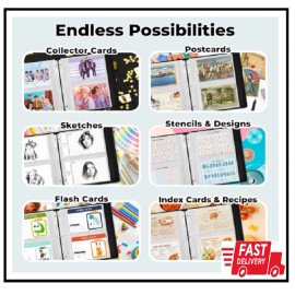 Dunwell 5x7 Photo Sleeves for 3-Ring Binder, (25 Pack) 5x7", Crystal Clear