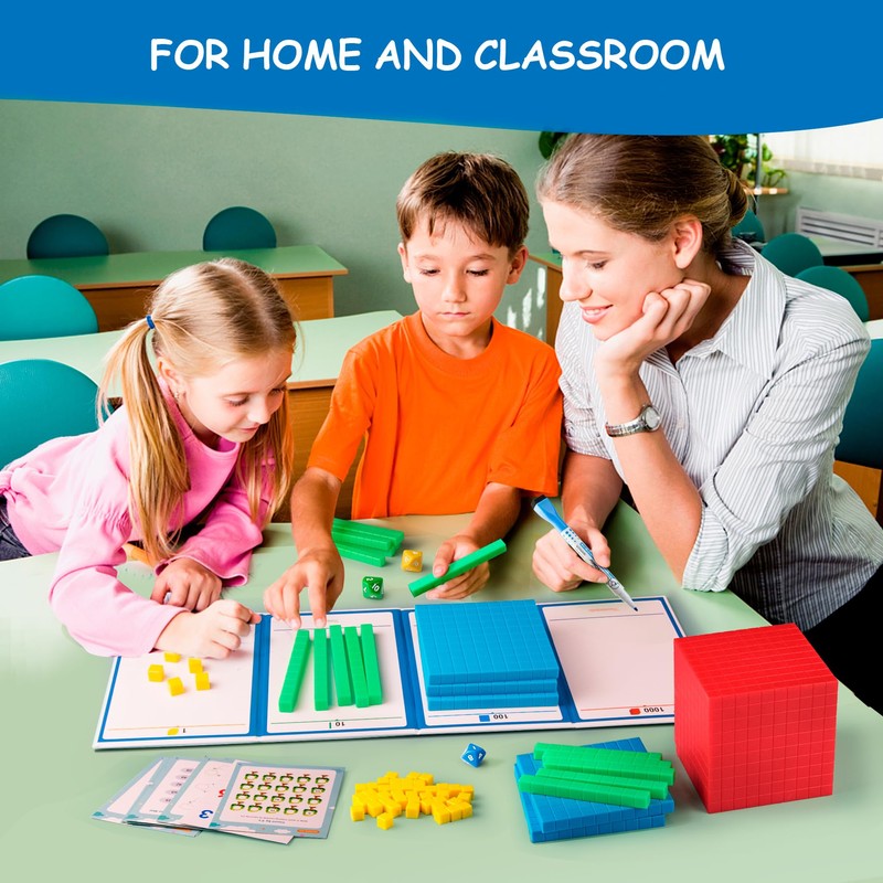 stochastic box Base Ten Blocks Plastic 147 pcs Place Value