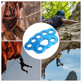 SUNGOOYUE 45KN 8 Hole Rigging Plate Multi Anchor,Multiplier Anchors,Split Divide Connector for Rock Climbing Outdoor Activities