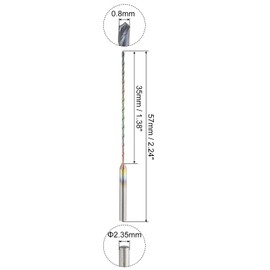 uxcell 8Pcs 0.8mm Micro Engraving Drill Bits, 2.35mm Shank High-Speed Steel with Quenching Process Mini Twist Drill bit for DIY Resin, Amber and Wood