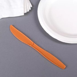 Karat PP Plastic Extra Heavy Weight Knives - Orange - 1,000 ct, U2031 (Orange)