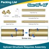 ZYRW Gold Shower Curtain Rod 36-68 Inch(3-5.6ft) Never Rust No