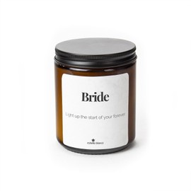 Estrella Blanca “Bride” Candle – Vanilla Scented Soy Wax Gift in 9oz Amber Jar, Long-Lasting Burn, Perfect for Bridal Showers, Proposals, or Wedding Day Calm