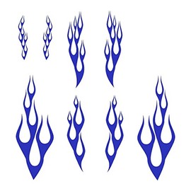Wild Dingos LLC Flame Kit Style 1 Golf Cart ATV Medium Vinyl Decal Sticker Blue