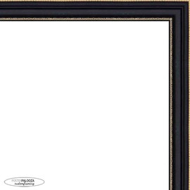 Poster Palooza A3 16.5x11.7 Contemporary Black Complete Wood Picture Frame with UV Acrylic Plexiglass, Foam Board Backing & Hardware Included