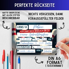 ZETTMANN® Pack of 10 Bowling Invitation Cards Children's Birthday Boy Girl – The Bowling Party Invitation Cards Ideal as Bowling Invitation for Boys and Girls Birthday Invitations (Bowling)