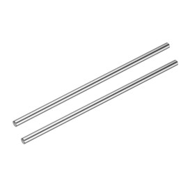 uxcell 2 Pcs Linear Motion Rod Shaft Guide 6mm x 180mm (0.236" x 7.1") Case Hardened Steel Chrome Plated, Metric Linear Rail Rod for 3D Printer, CNC Machine
