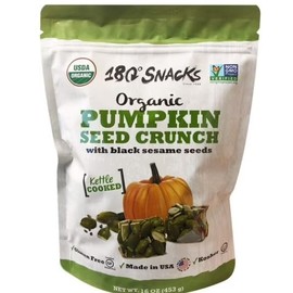 180 Snacks Organic Pumpkin Seed Crunch with Black Sesame Seeds Clusters, Low Cholestrol - 16 Ounces