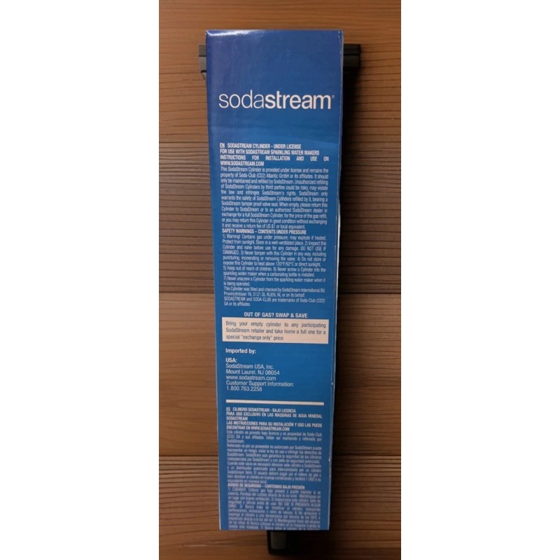 SodaStream CO2 Cylinder 60L Used for SodaStream Sparkling Water Makers