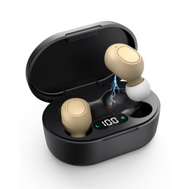 Sollman Hearing Aids for Seniors - Hearing Aid Rechargeable for Hearing Loss with Intelligent Noise Reduction,Invisible Audien Hearing Amplifier with Volume Control and Portable Charging Case