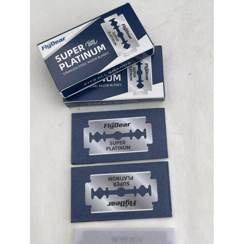 FlyDear Double Edge Stainless Steel Razor Blades - 100 Pack