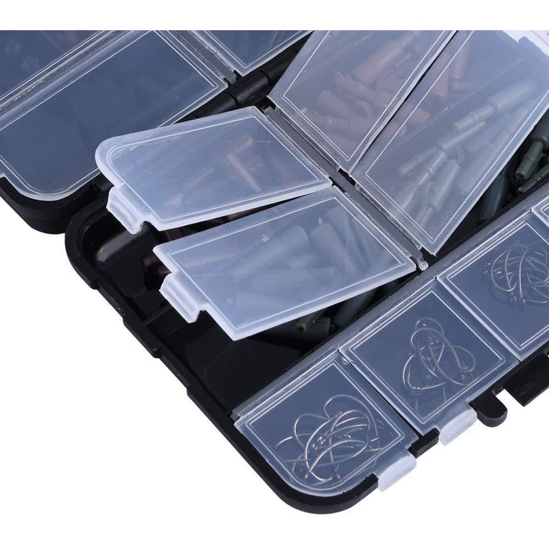 TopHomer Fishing Accessory Kit - 187pcs Tackle Box with Hooks,