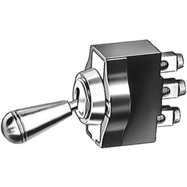 HELLA 6FG 002 312-001 Switch - S28 - Flip Switch Control - Number of connectors: 3 - Screw Contact - Bolted - Changeover Switch - Bore Ø: 12.5mm - Colour: Chrome