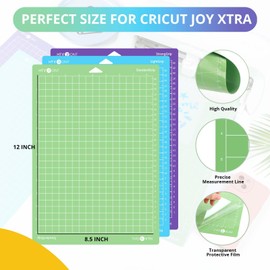 HTVRONT HTVRONT Cutting Mats for Cricut Joy Xtra, 3 Pack Cutting Mats 8.5"x12"(StandardGrip, LightGrip, StrongGrip), Variety Adhesive Reusable Cutting Mats Accessories for Cricut Joy Xtra