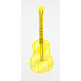 Music Treasures Co. Yellow Mini Guitar Fly Swatter Pack of 2