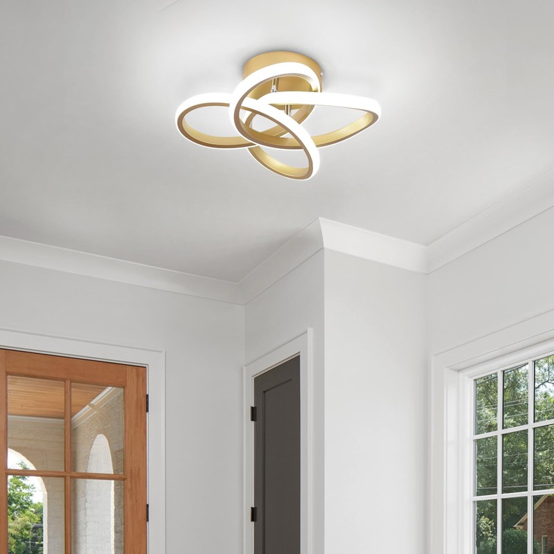 CANEOE Gold Led Hallway Light, 6000K Modern Led Ceiling Light