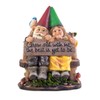 MOSKILA Sitting Gnome Couple Garden Statue 11.5 Inch Multicolored Resin