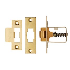 Heavy Duty Adjustable Roller Mortice Door Catch/Latch 38mm - Satin Brass