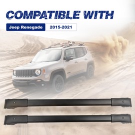 Roof Rack Cross Bars Luggage Carrier Compatible with Jeep Renegade 2015-2021, Maximum Load 200 lbs/90 kg, Suitable for roof Bags, roof Boxes, Bike Carriers, and Much More.