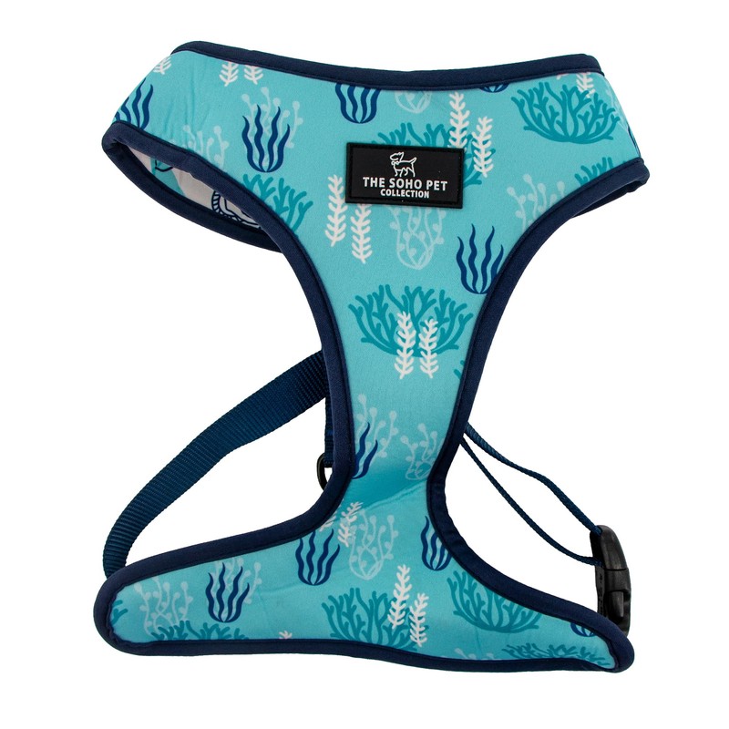 Ancol Soho Dog Reversible Harness in Nautical/Coral - Weatherproof and