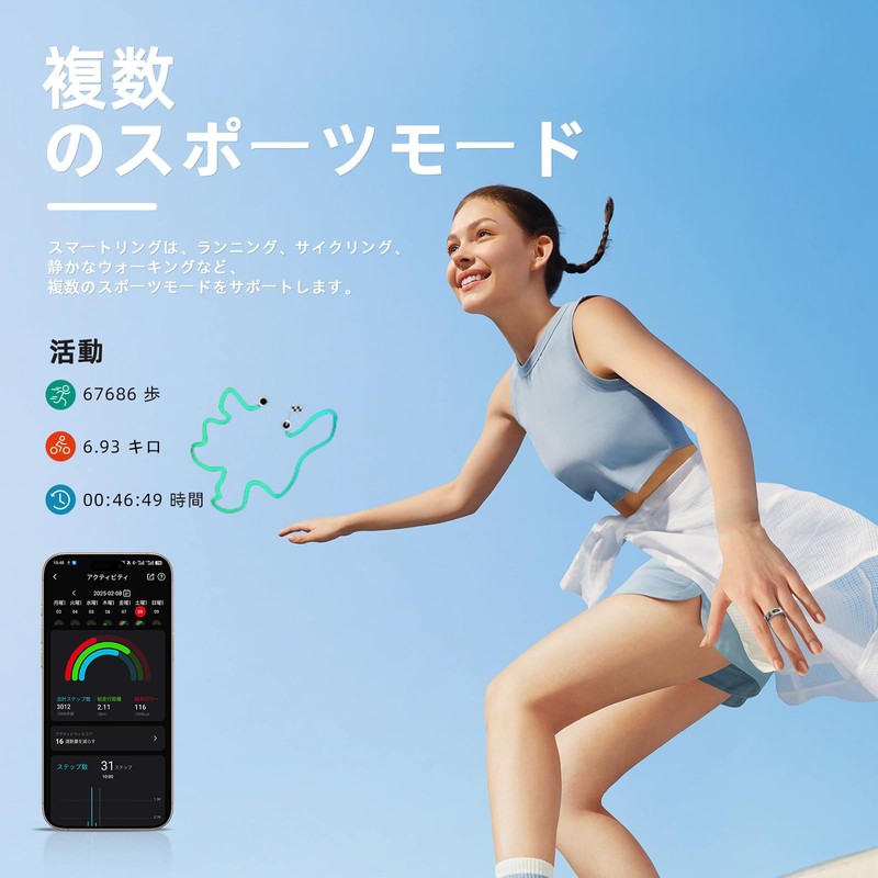 HPLSZCN Smart Touch Ring, Bluetooth Function, Smart Sports Fitness. Remaining
