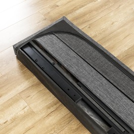 Mellow Nola Upholstered Platform Bed Frame with Button Tufted Headboard and Sustainable Bamboo Slats/No Box Spring Needed/Mattress Foundation/Easy Assembly, Dark Grey, Full