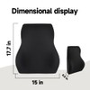 Letumalos Memory Foam Lumbar Support Pillow for Car Wheelchair Office