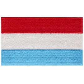 Luxembourg Flag Embroidered Iron On Sew On Patch