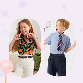 JASGOOD Kids Belt, Children's Mesh Belt, Kids Elastic Belt, Stepless Size-Adjustable, Elementary School, Middle School, Kindergarten, Uniform, Girls, Boys